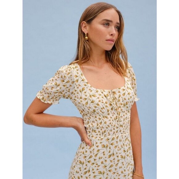 💕REFORMATION💕 Selby Dress ~ Blanche Floral Print 8 NWT - Picture 4 of 16